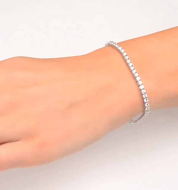 5ct Diamond Tennis Bracelet Claw Set in 9K White Gold
